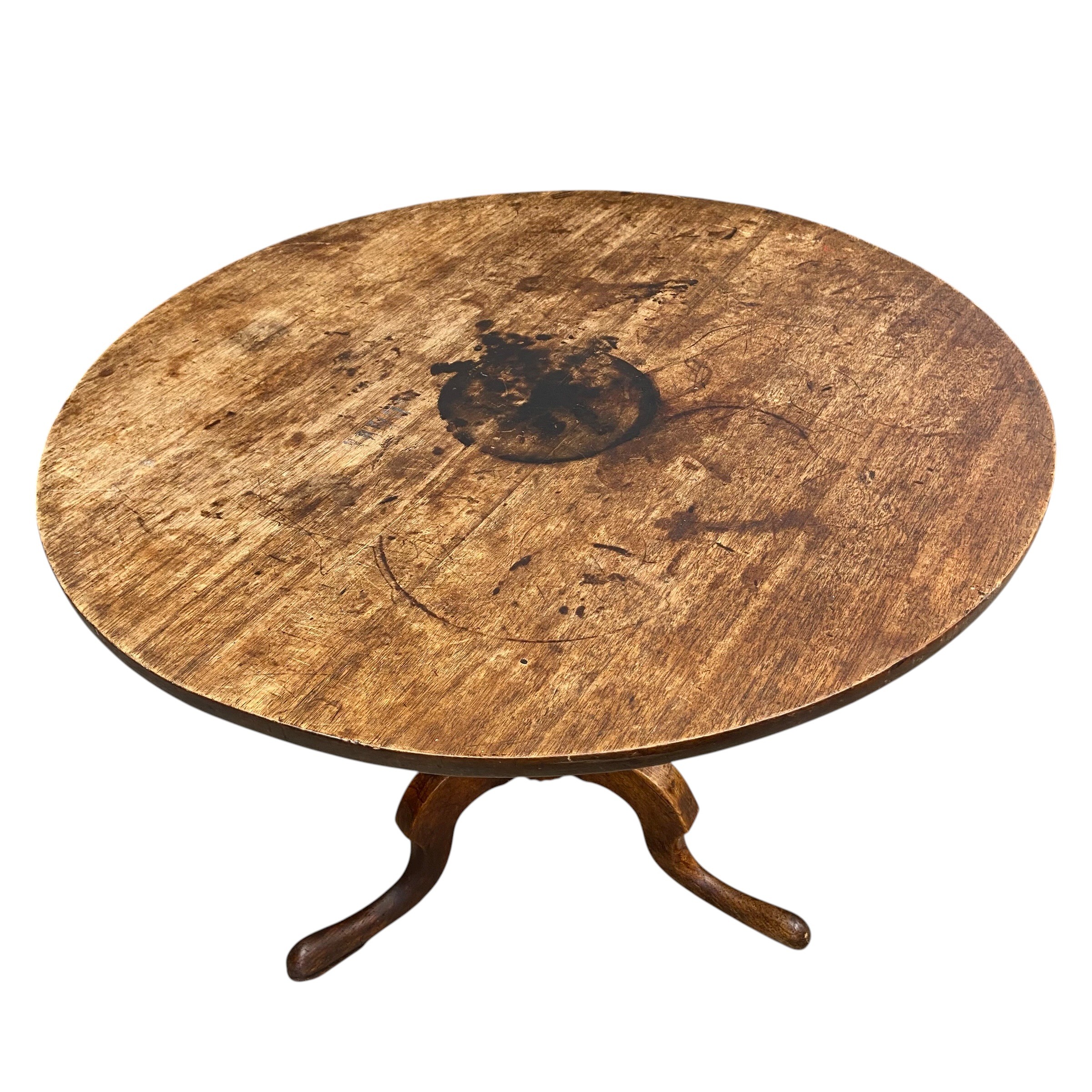 A 19th century mahogany occasional table with circular tilt-top over the carved pedestal raised on - Image 2 of 4