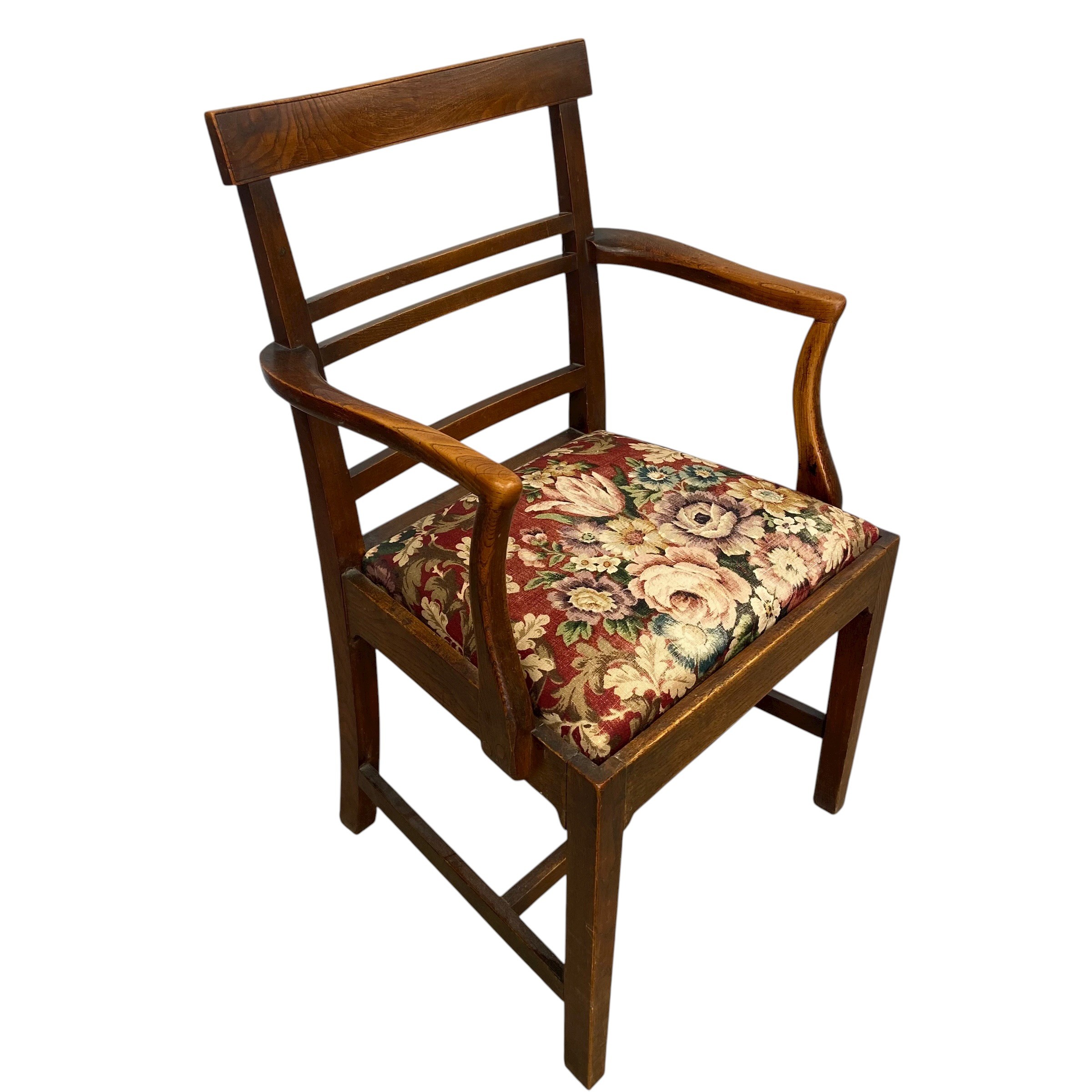 A Georgian mahogany dining chair in the Chippendale style together with a 19th century mahogany - Image 3 of 7