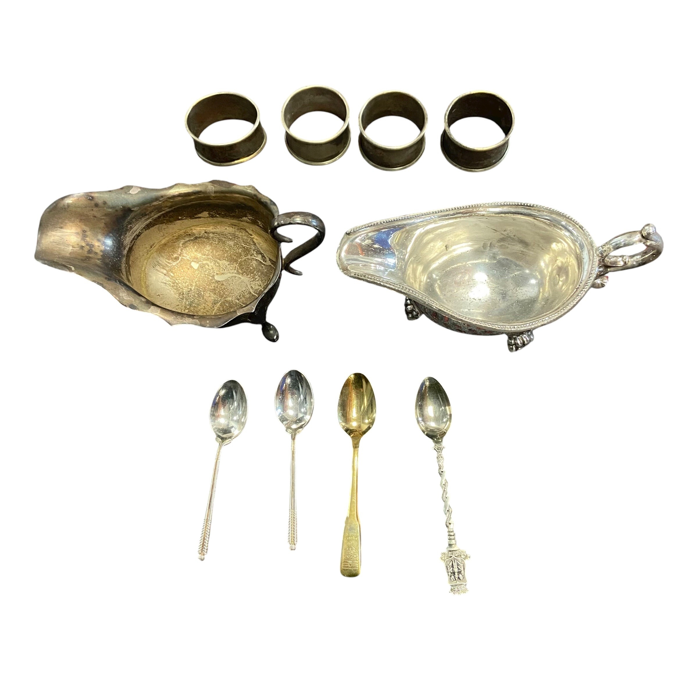 A mixed collection of silver plated and other items to include trays, bowls, teapots, cutlery and - Image 7 of 20