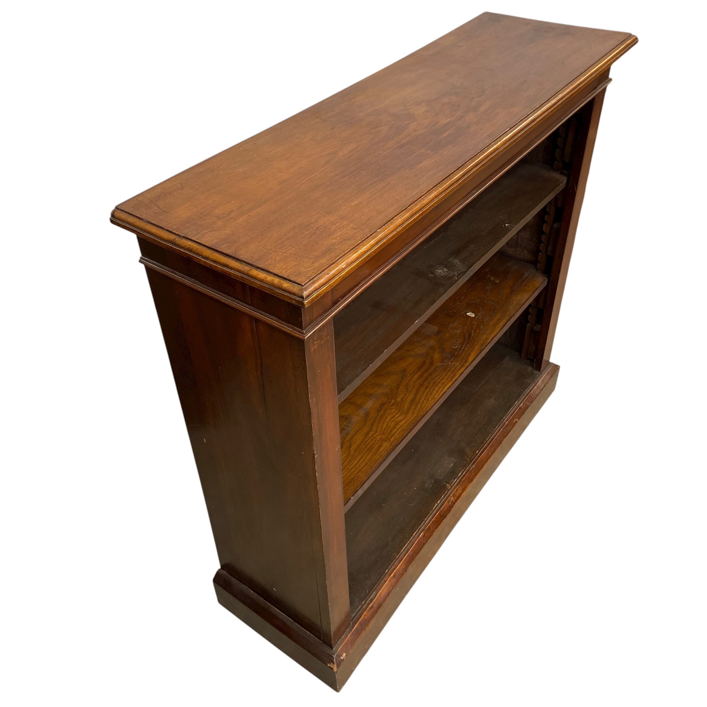 A 19th century mahogany open dwarf bookcase. H.92 W.99 D.32cm. - Image 2 of 3