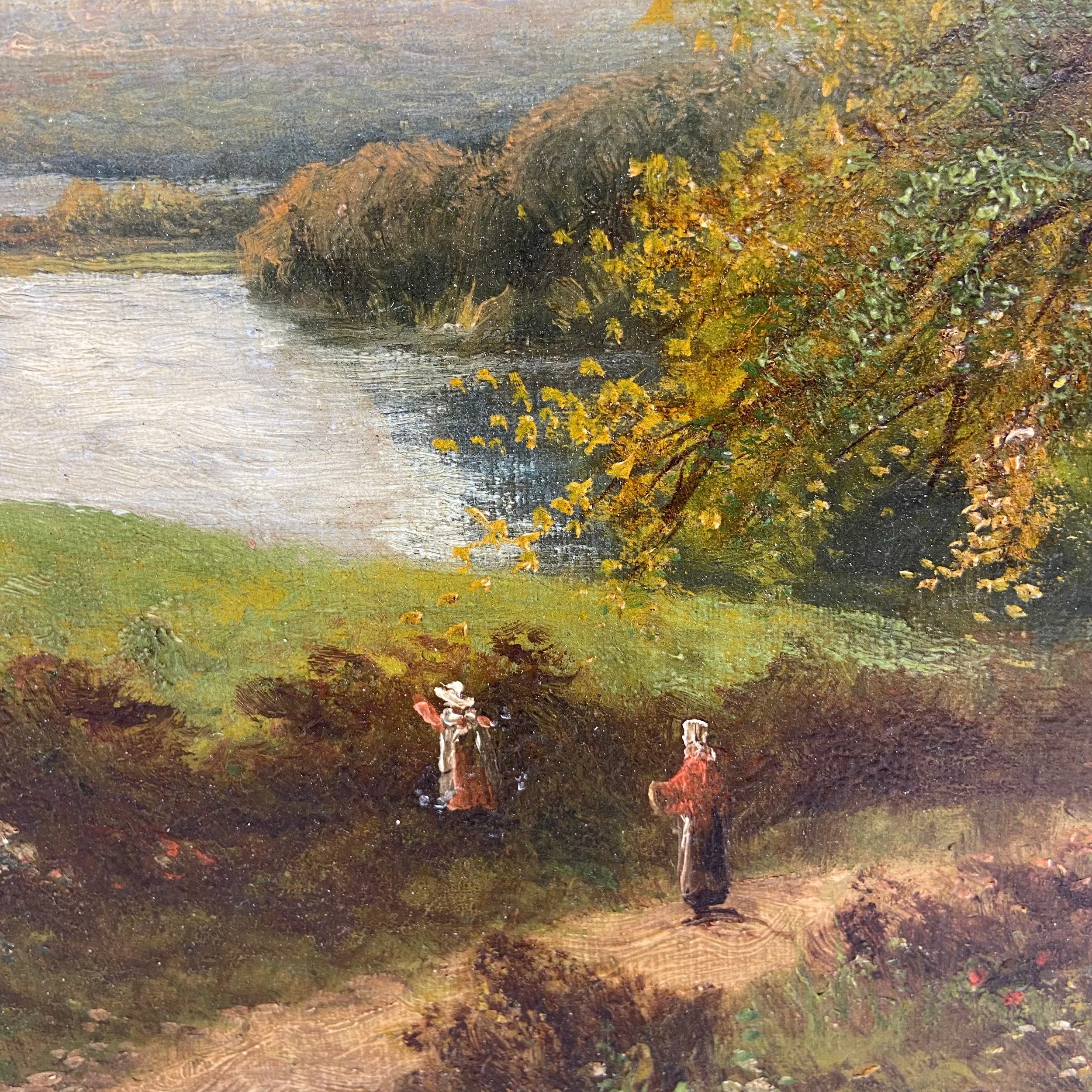 Walter Wallor Caffyn (1845-1898), a 19th century oil on canvas depicting figures in an English - Image 2 of 4