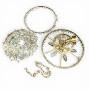 A vintage Bohemian cut glass basket chandelier with rows of round drops suspended from a circular