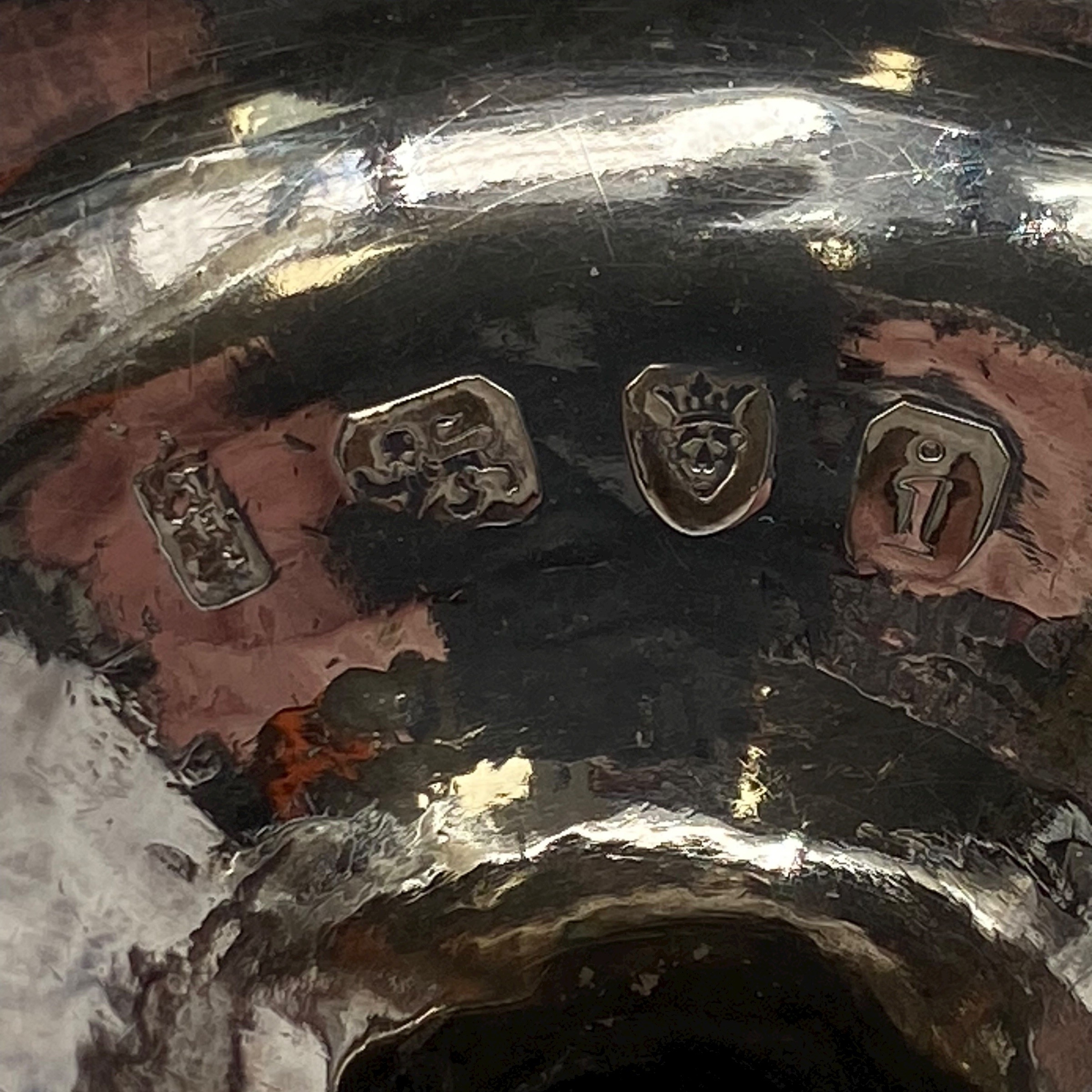 An Arts & Crafts hammered sterling silver creamer by Birmingham Guild of Handicraft Ltd, 1903 - Image 7 of 10