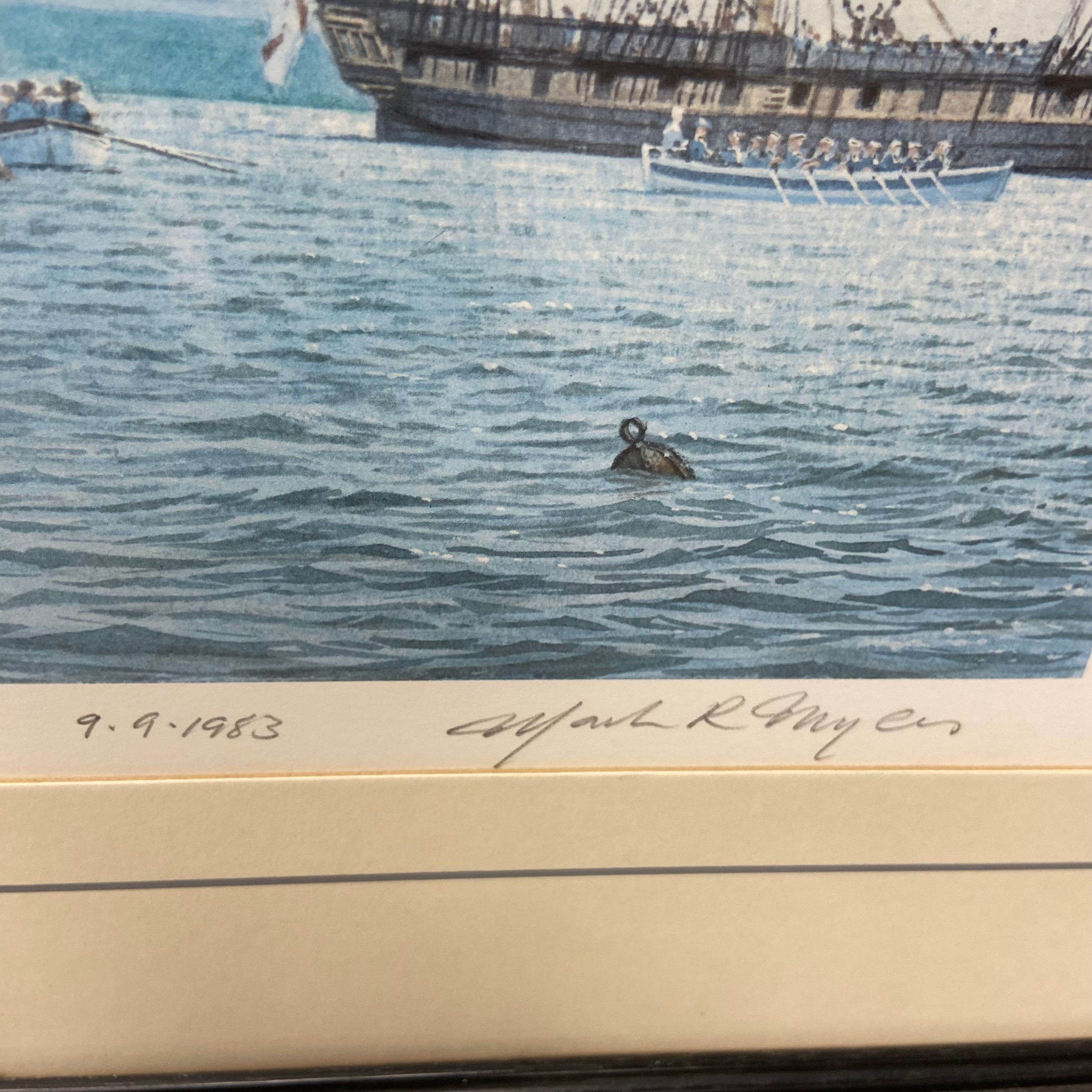 Mark Richard Myers (b.1945), a pair of contemporary lithographs titled 'The Mary Rose off Southsea - Image 11 of 14