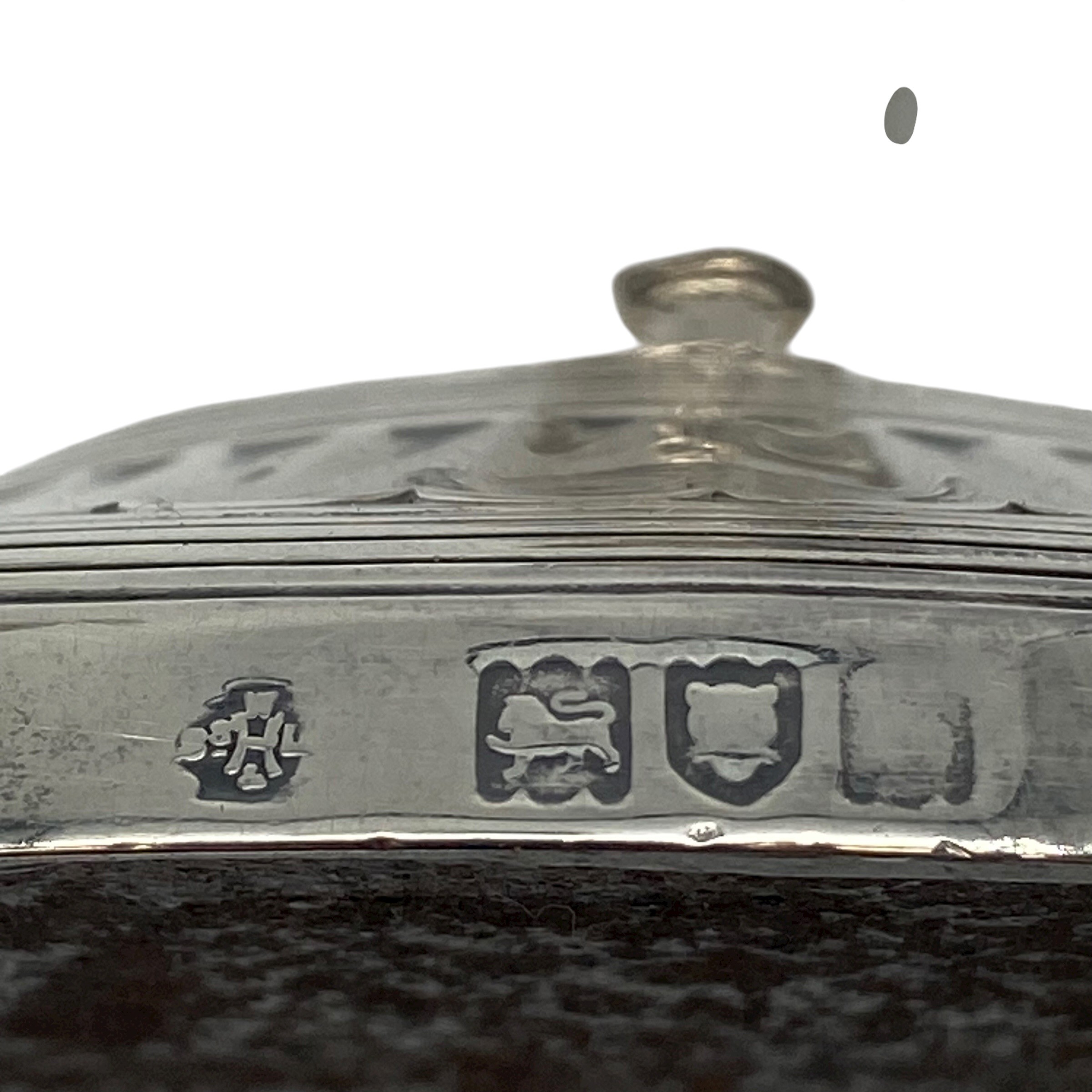 A C.1900 pair of sterling silver candlesticks with fluted stems and lobed circular bases by - Image 3 of 5