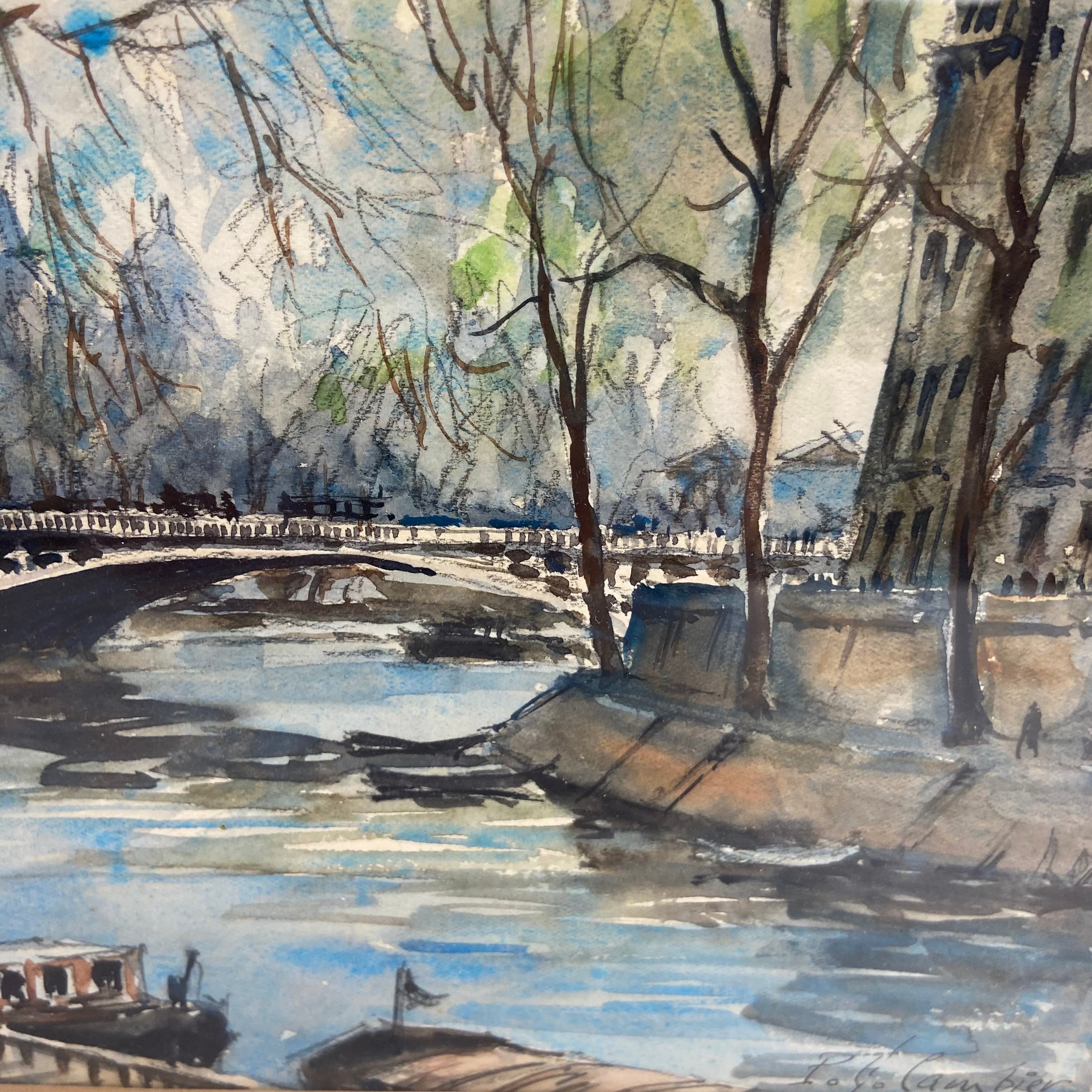 A mixed lot to include a 1970s watercolour titled 'Colchester Castle Park' together with a 20th - Image 7 of 14