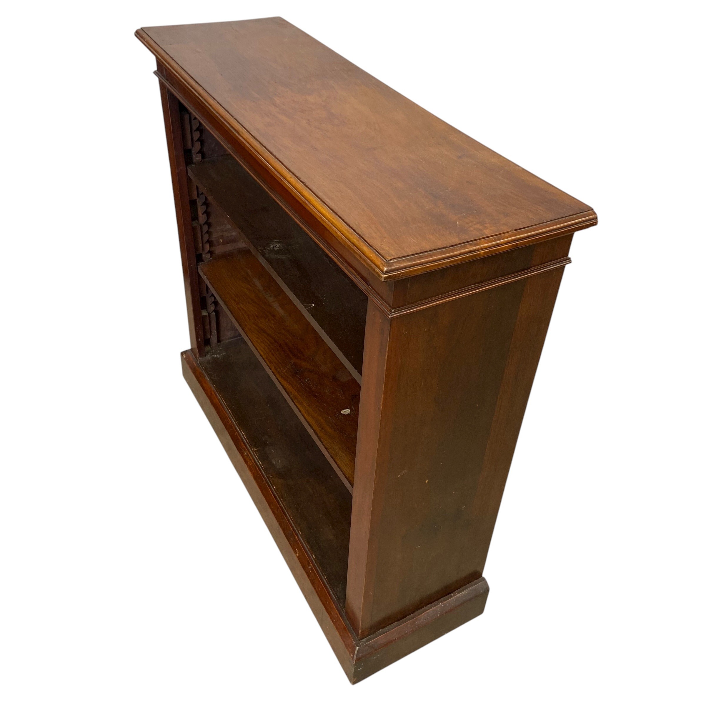A 19th century mahogany open dwarf bookcase. H.92 W.99 D.32cm. - Image 3 of 3