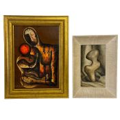 After Rudolf Krivos (b.1933), a signed contemporary oil on board titled 'Madona S Dietatum' 2012,