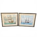 Mark Richard Myers (b.1945), a pair of contemporary lithographs titled 'The Mary Rose off Southsea