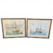 Mark Richard Myers (b.1945), a pair of contemporary lithographs titled 'The Mary Rose off Southsea
