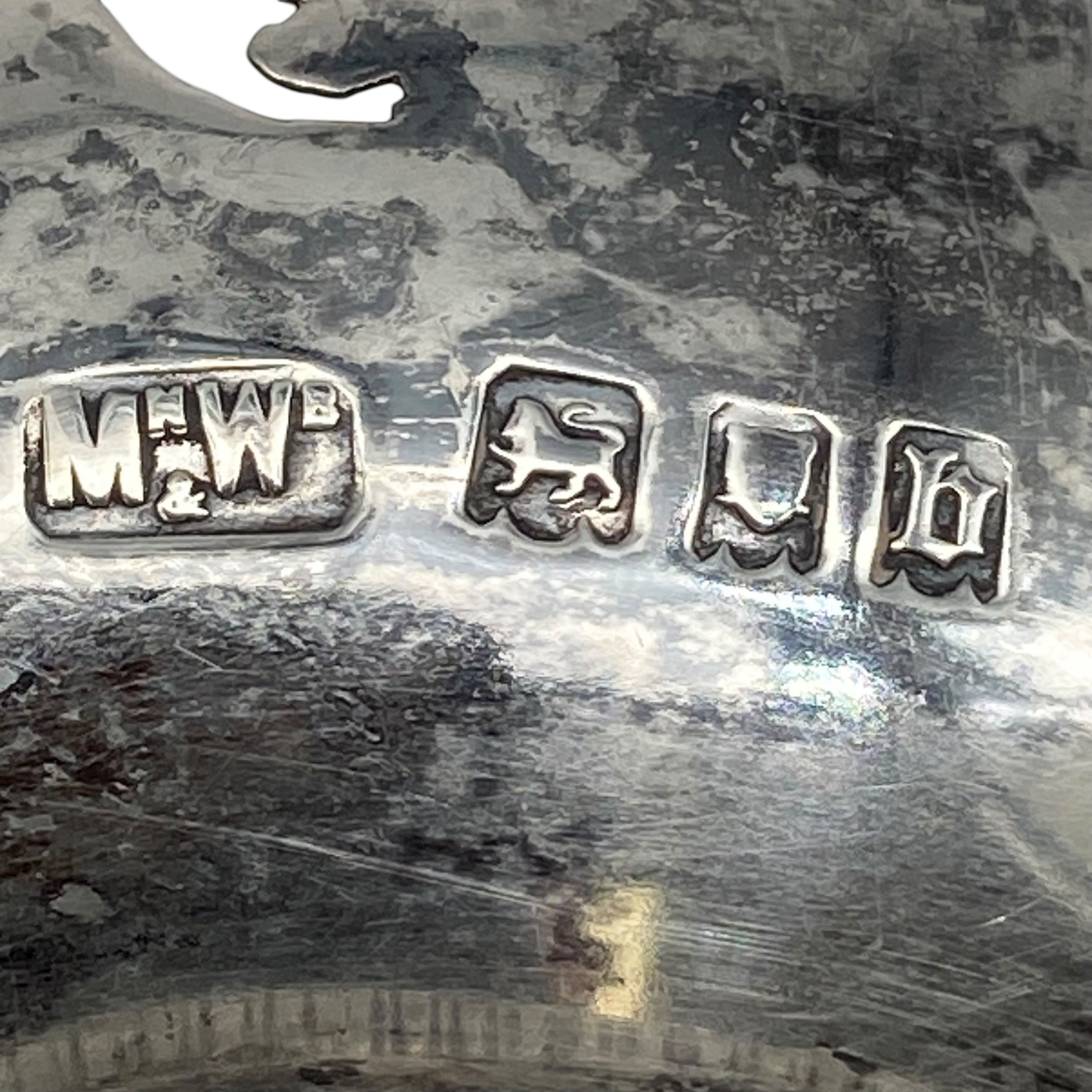 A Georgian sterling silver sugar pot with glass liner by Thomas Wilkes Barker C.1815 together with - Image 6 of 6