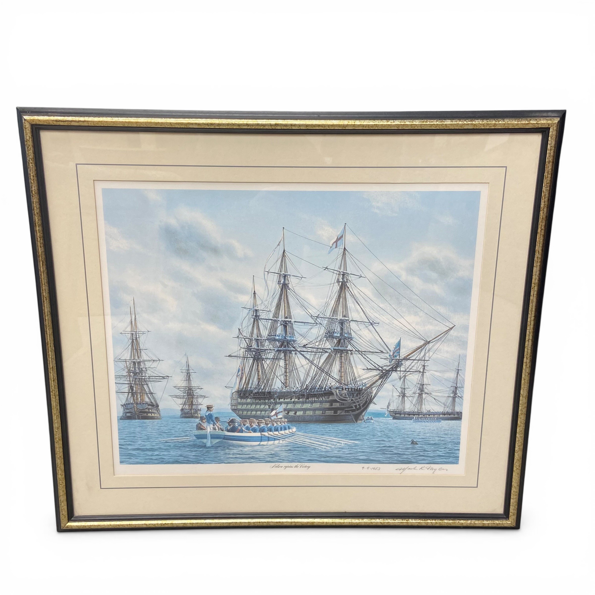 Mark Richard Myers (b.1945), a pair of contemporary lithographs titled 'The Mary Rose off Southsea - Image 9 of 14