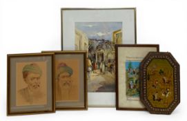 Nahat Nahapetian (1921-1993), a signed 20th century watercolour depicting a North African bazaar