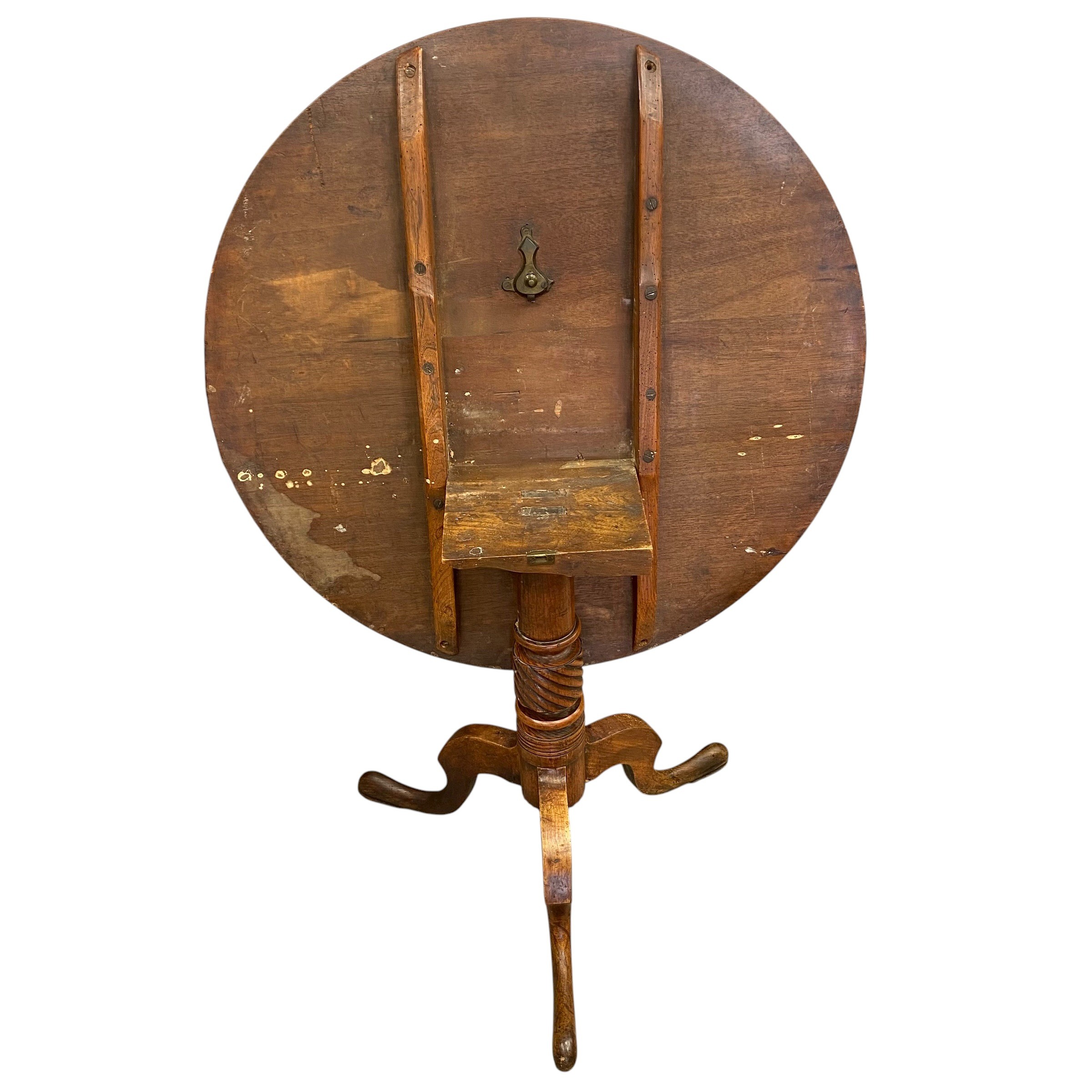 A 19th century mahogany occasional table with circular tilt-top over the carved pedestal raised on - Image 3 of 4