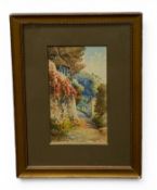 Bernard Antoine Righetti (1882-1965), an early 20th century watercolour depicting a path through a