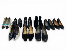 A mixed lot of vintage ladies' designer shoes to include Bally, Gabor and others. Sizes 4 and 4.5.