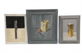 Two contemporary still life oil paintings on board by Beulah together with an abstract pencil and