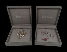A vintage sterling silver ruby necklace and ring set together with a silver figaro chain. Gross
