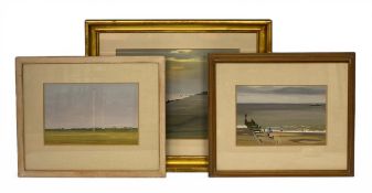 John Reay (b.1947), three contemporary oil landscapes on paper. One unsigned. All framed and glazed.
