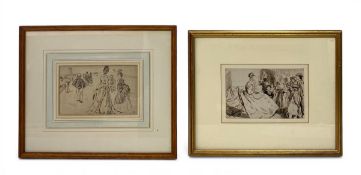 Charles Samuel Keene (1823-1891), a 19th century ink sketch titled 'Sensitive (Walberswick)'