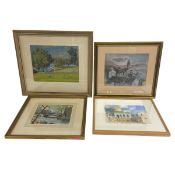 A mixed lot to include a 1970s watercolour titled 'Colchester Castle Park' together with a 20th