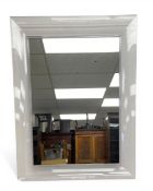 A vintage Francois Ghost wall mirror with rectangular plate in a transparent polycarbonate frame