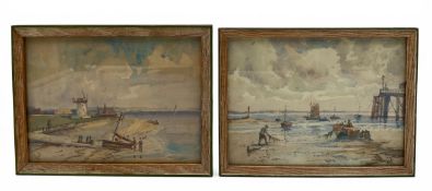 Walter Eastwood (1867-1943), a pair of early 20th century watercolours depicting coastal scenes in