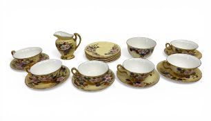 A 20th century matched set of hand painted Royal Doulton, Wedgwood and other bone china to include