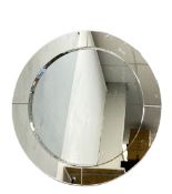 A contemporary Venetian style circular wall mirror. H.90 W.90 D.5cm