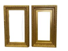 A pair of 19th century gilt gesso picture frames. H.60 W.53cm