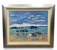 Jean-Claude Picot (1933–2020), A contemporary oil on canvas titled 'Soir Sur Le Golfe du