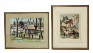 Two 20th century watercolours to include one titled 'Epping' together with one depicting a
