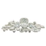 A Coalport 'Tintern' pattern part dinner service consisting of 6 dinner, dessert and tea plates,