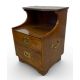 A pair of military campaign style brass bound yewwood bedside cabinets with carrying handles. H.58 - Image 3 of 3