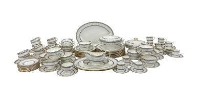 A Wedgwood 'Colonnade' pattern dinner service consisting of 12 dinner, dessert and tea plate, 12