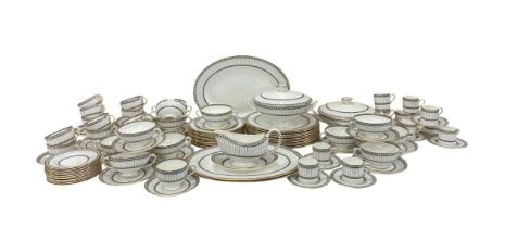 A Wedgwood 'Colonnade' pattern dinner service consisting of 12 dinner, dessert and tea plate, 12