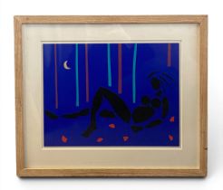 Nicholas Hely Hutchinson (b.1955), a contemporary collage titled 'Night Figure'. Initialled to the