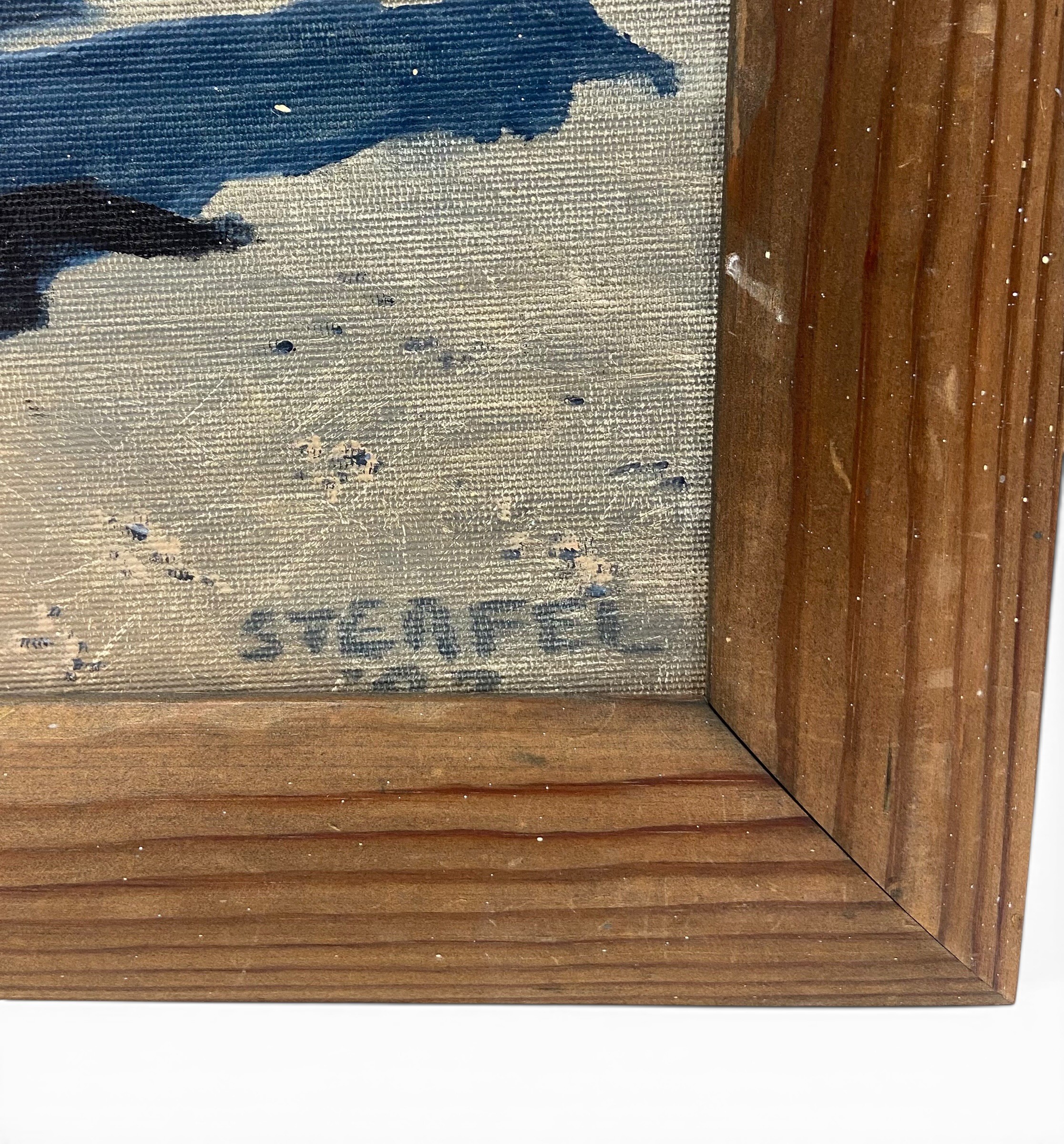 Sheila Steafel (1935-2019), Two oil paintings on canvas, dog portraits, signed and dated. H.33 W. - Image 4 of 9
