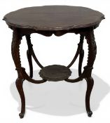 A 19th century mahogany occasional or centre table with thumb-moulded quatrefoil top raised on