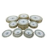 A Coalport 'Queen Elizabeth' pattern part dinner service, 16 dinner plates, 18 dessert, 2 tea