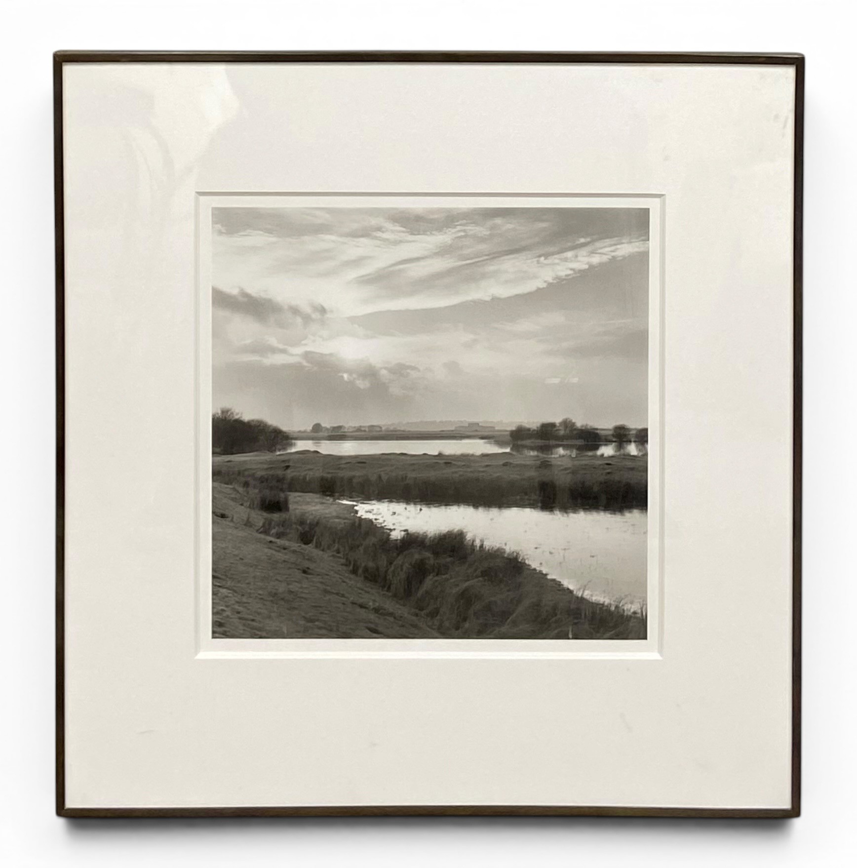 A contemporary landscape photographic print in a glazed, conservation grade, John Jones frame. H.