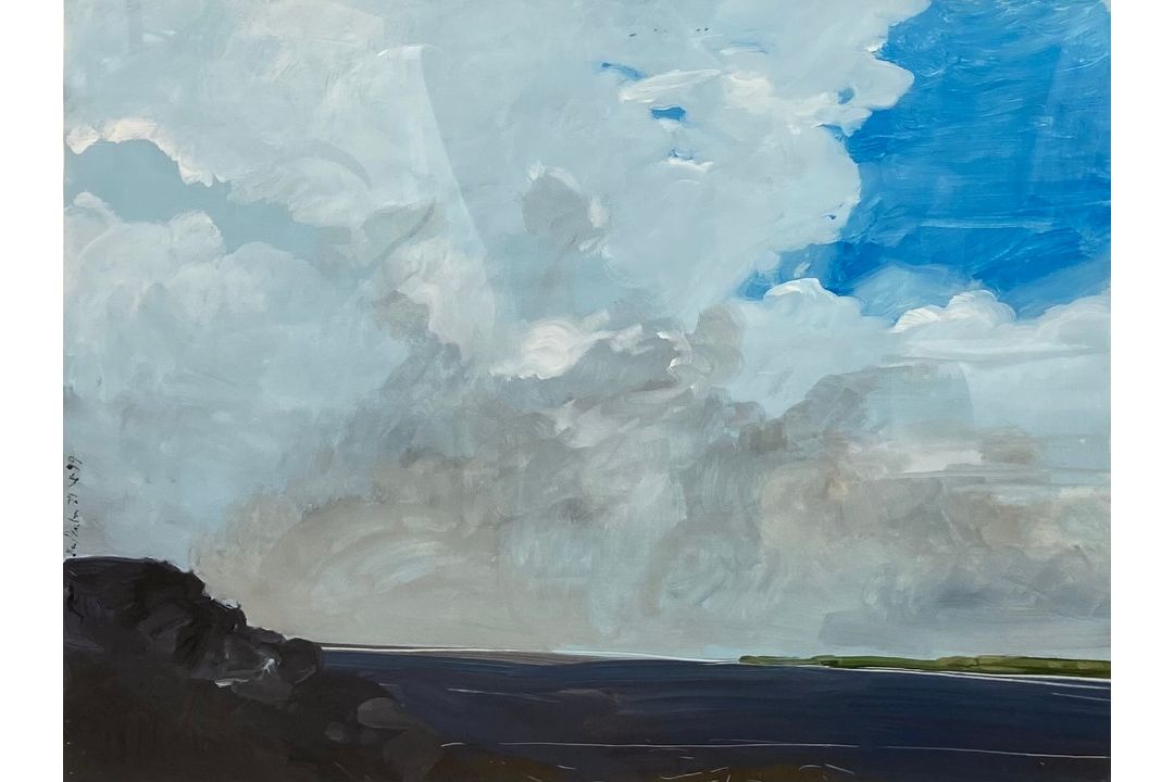 Robert Andrew Parker (1927-2023), a large contemporary gouache landscape painting on paper titled ' - Image 3 of 6