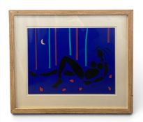 Nicholas Hely Hutchinson (b.1955), a contemporary collage titled 'Night Figure'. Initialled to the