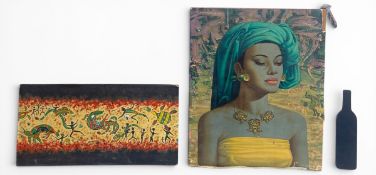 A vintage print after the original 1950s painting titled 'Balinese Girl' by Vladimir Tretchikoff