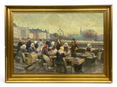 Soren Christian Bjulf (1890-1958), an early 20th century Genre style oil on canvas titled '