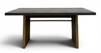 A contemporary Malta style dining table in the manner of Aguirre Design. H.76 W.175 D.90cm