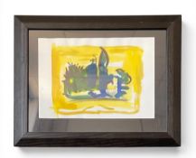 A contemporary abstract watercolour in the manner of Howard Hodgkin. Signed H.S. and dated 1995.