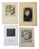 Harold Williamson (1898-1972), four early to mid 20th century portrait etchings. All signed. All