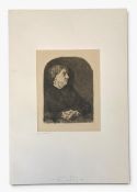 Wilhelm Leibl (1844-1900), a 19th century portrait etching with aquatint titled 'Bildnis Alten