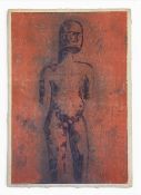 A contemporary artist's proof etching with aquatint in colours titled 'Male Figure', 1968. Signed